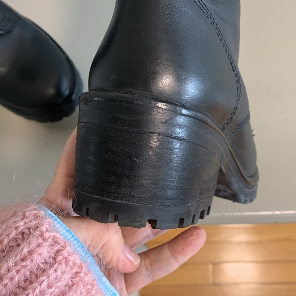 STEVE MADDEN Griffen Leather Moto Combat Style Boots Size 7.5 Black - Picture 16 of 16